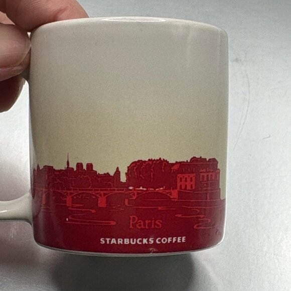 2015 Starbucks Paris Mini Demi Cup Espresso Coffee 3 oz Eiffel Tower Tiny Flaw - Picture 6 of 10